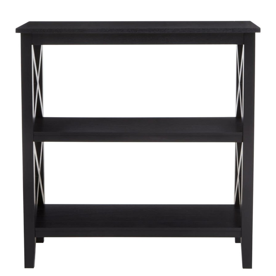FURNITURE Premier Storage | Heritage Three Shelf Black Bookcase