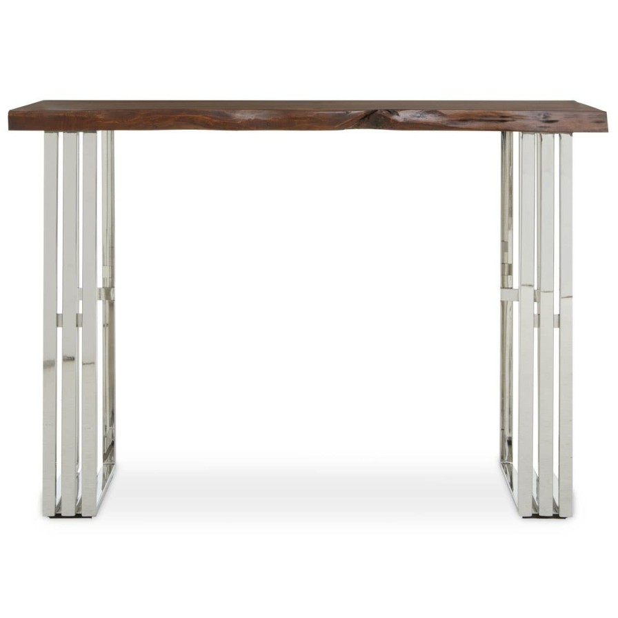 FURNITURE Fifty Five South Console Tables | Hampstead Natural And Silver Console Table