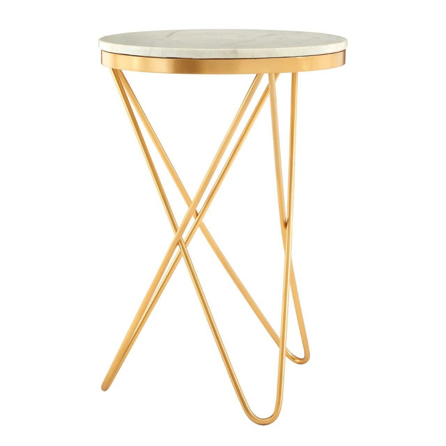 FURNITURE Fifty Five South Side Tables | Templar Iron Table With Hairpin Legs