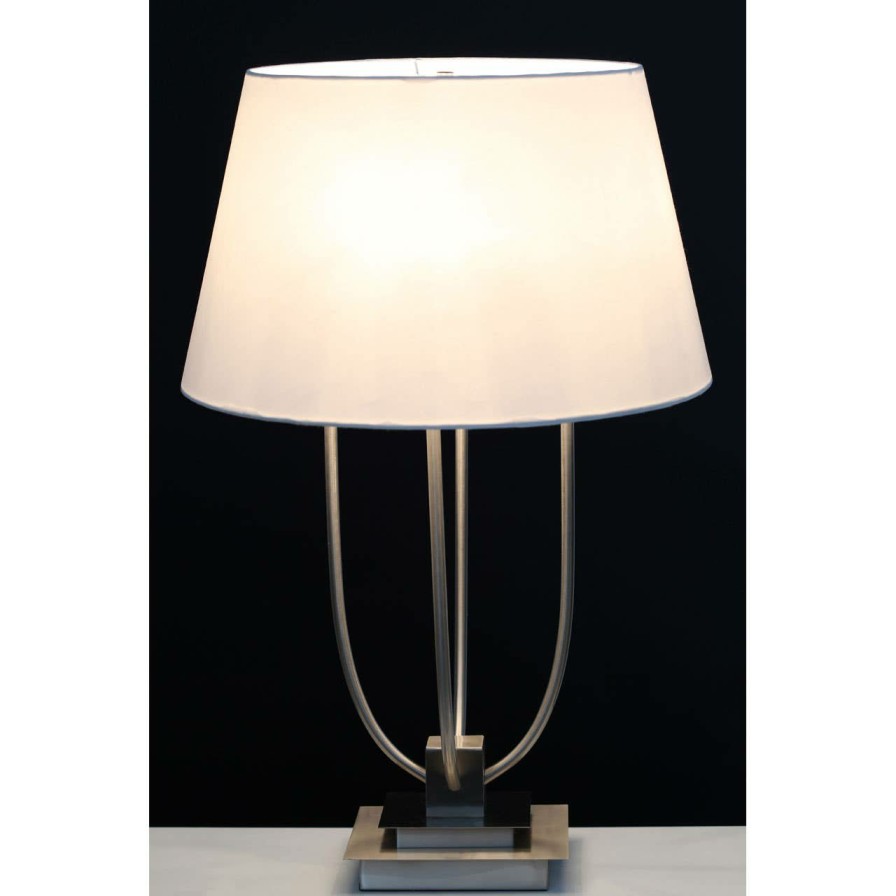 Accessories Premier Table Lamps | Regents Park Satin Nickel Finish Table Lamp