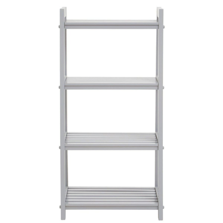 FURNITURE Premier Storage | Chester Wood Four Tier Grey Shelf Unit