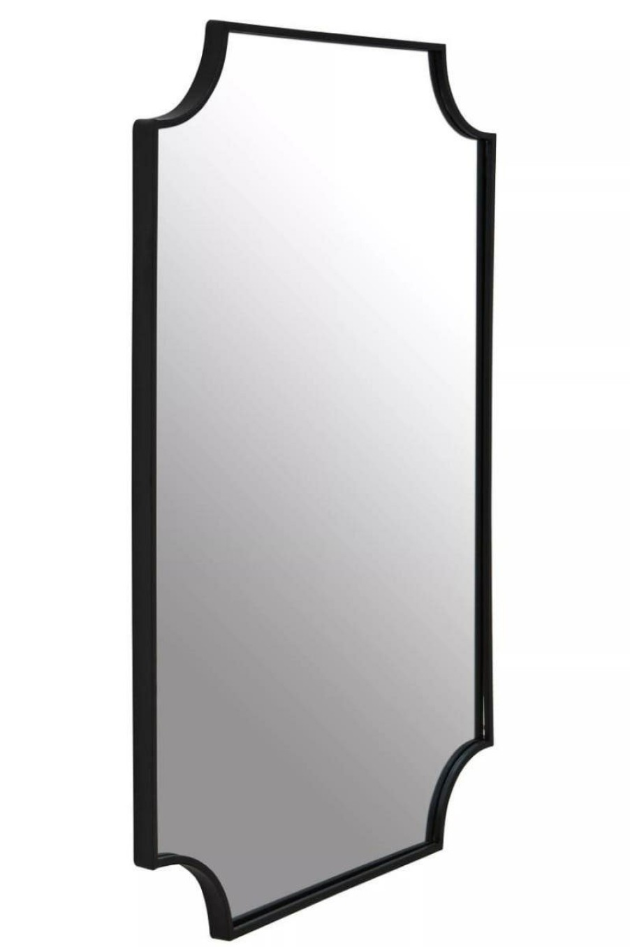 Bathe and Utility Premier Mirrors | Avento Black Inverted Corners Wall Mirror