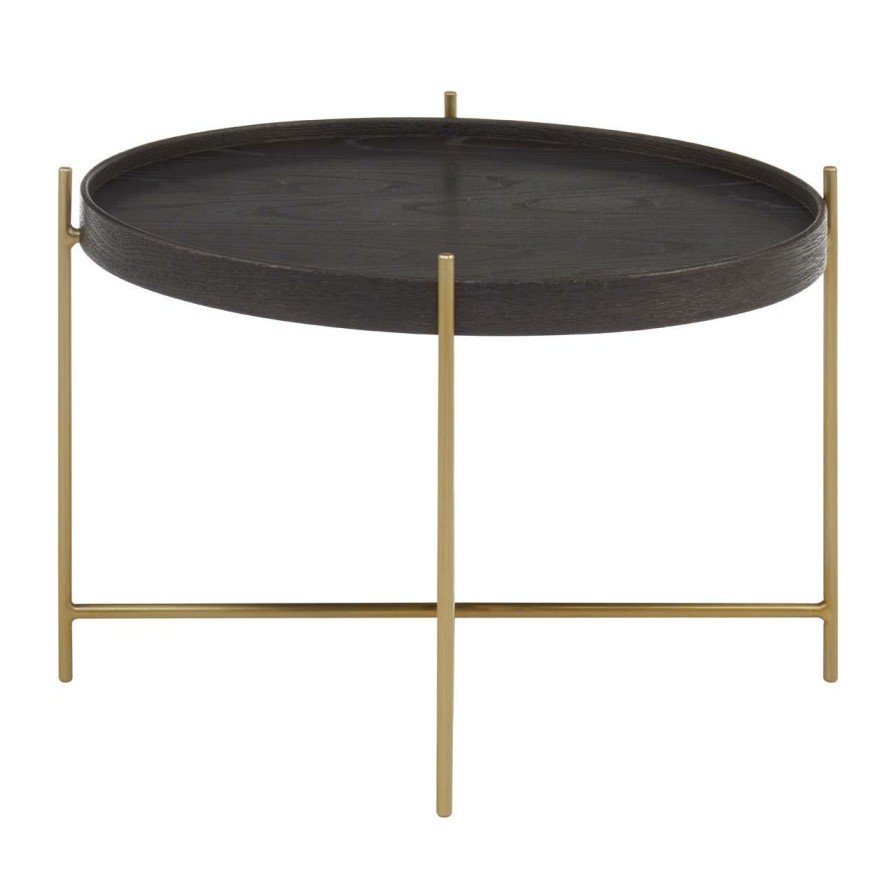 FURNITURE Fifty Five South Side Tables | Lino Medium Black And Gold Side Table