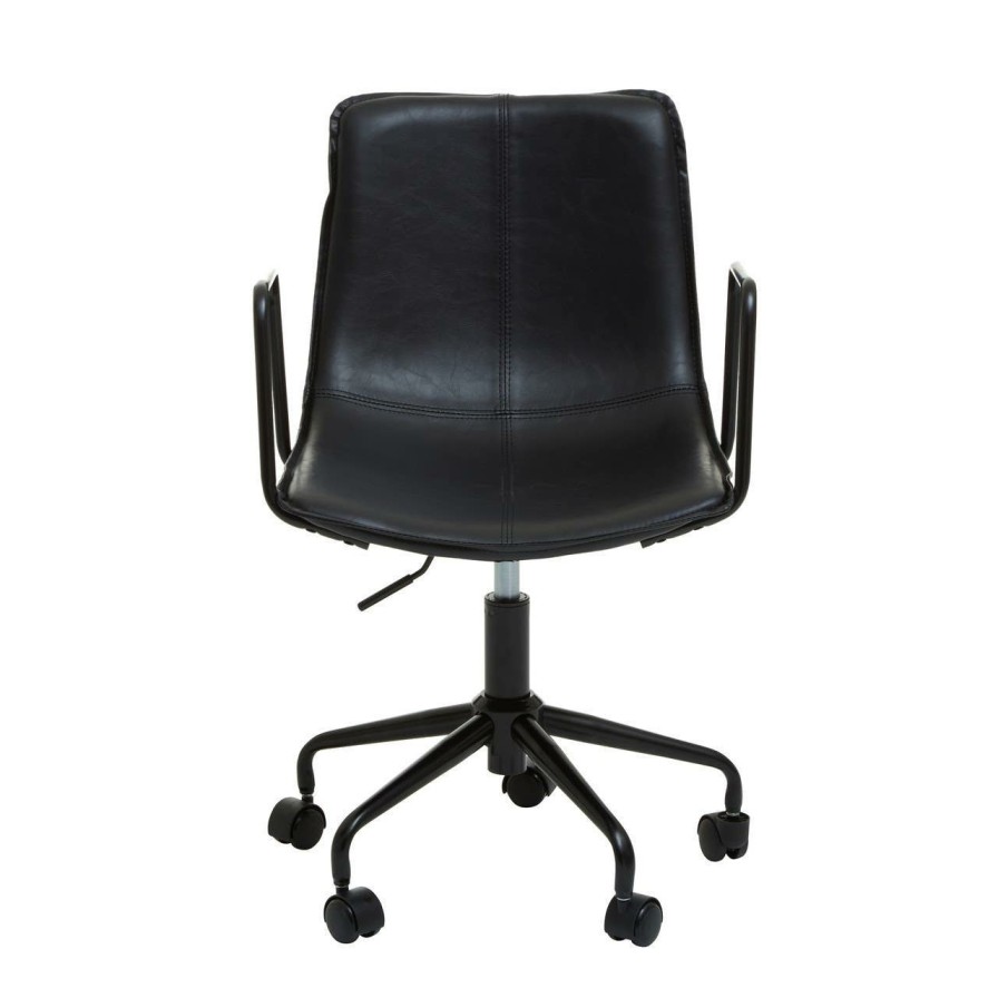FURNITURE Premier Seating | Branson Black Leather Home Office Chair