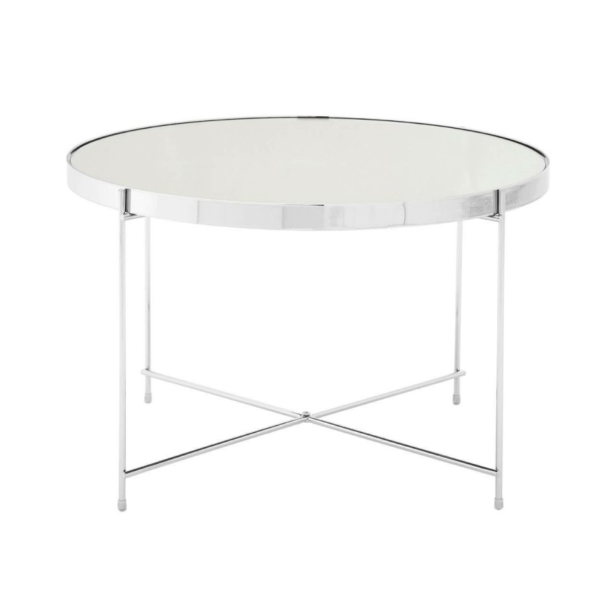 FURNITURE Premier Side Tables | Allure Large Silver Mirror Side Table