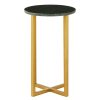 FURNITURE Fifty Five South Side Tables | Templar Small Marble And Iron Side Table