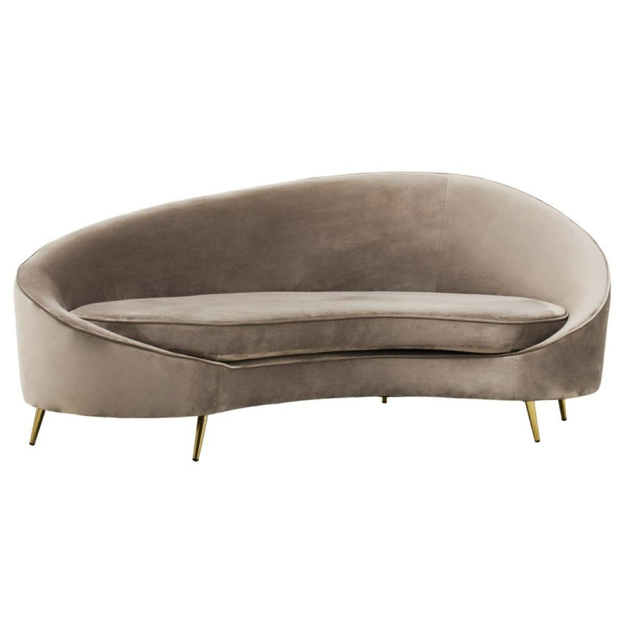 FURNITURE Premier Seating | Hasina Three Seat Mink Velvet Sofa