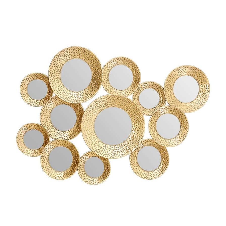 Bathe and Utility Premier Mirrors | Marcia Hammered Gold Wall Mirror