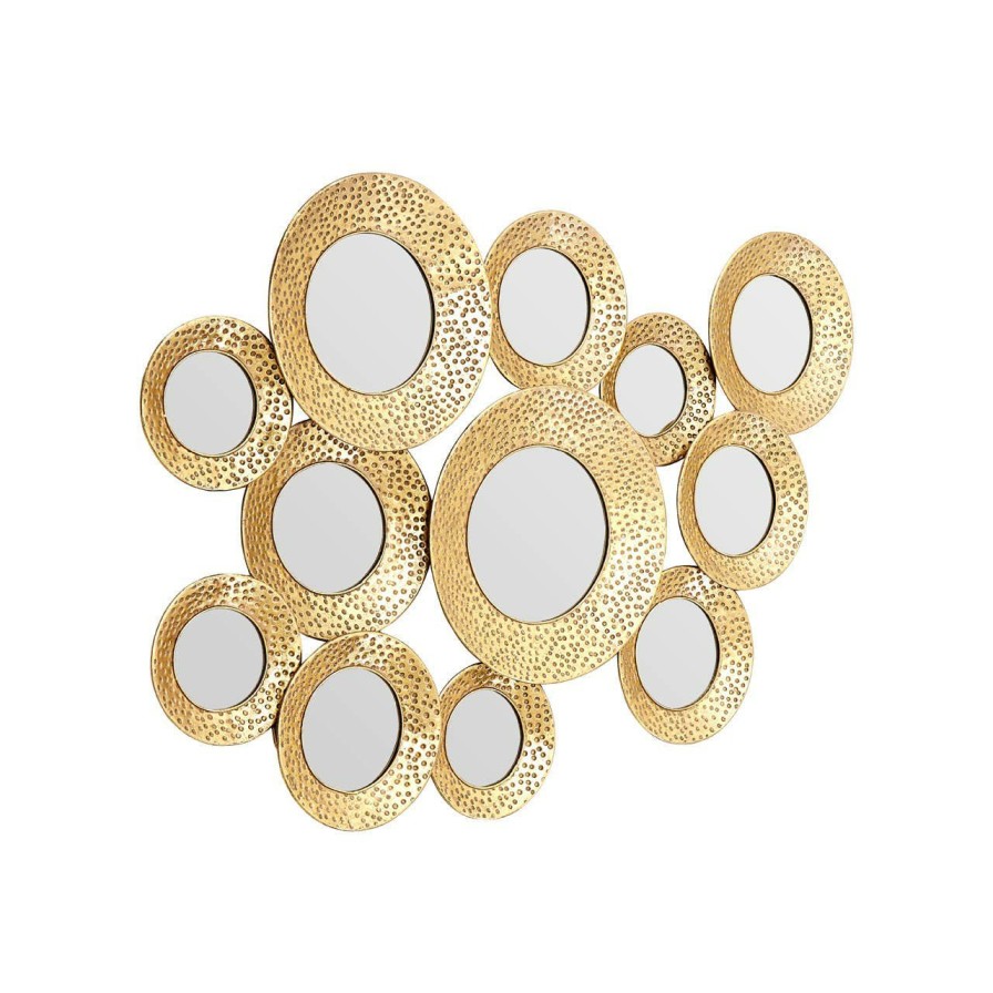 Bathe and Utility Premier Mirrors | Marcia Hammered Gold Wall Mirror