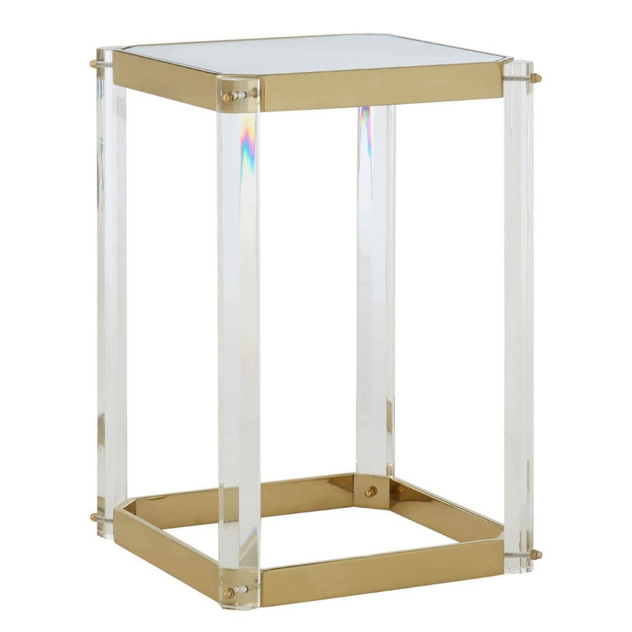 FURNITURE Fifty Five South Side Tables | Miley Side Table With Mirrored Top