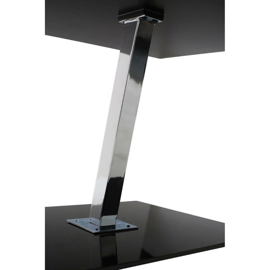 FURNITURE Premier Side Tables | Black Tempered Glass Top End Table