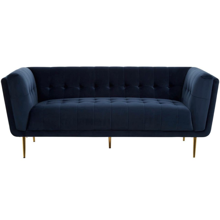 FURNITURE Premier Seating | Harita Blue Velvet Sofa
