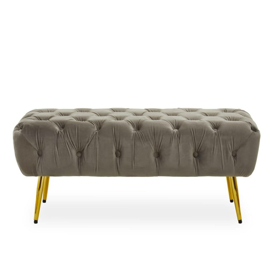 FURNITURE Fifty Five South Seating | Tamra Gold Leg Footstool