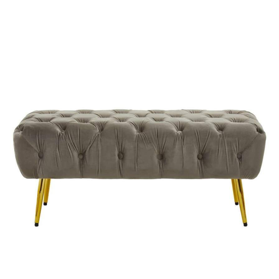 FURNITURE Fifty Five South Seating | Tamra Gold Leg Footstool