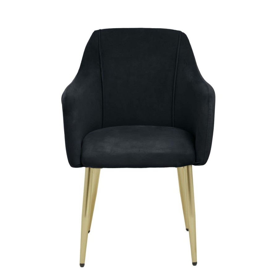 FURNITURE Premier Seating | Darcy Black Velvet Dining Chair