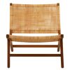FURNITURE Fifty Five South Conservatory | Lovina Teak Wood And Natural Rattan Lounge Chair
