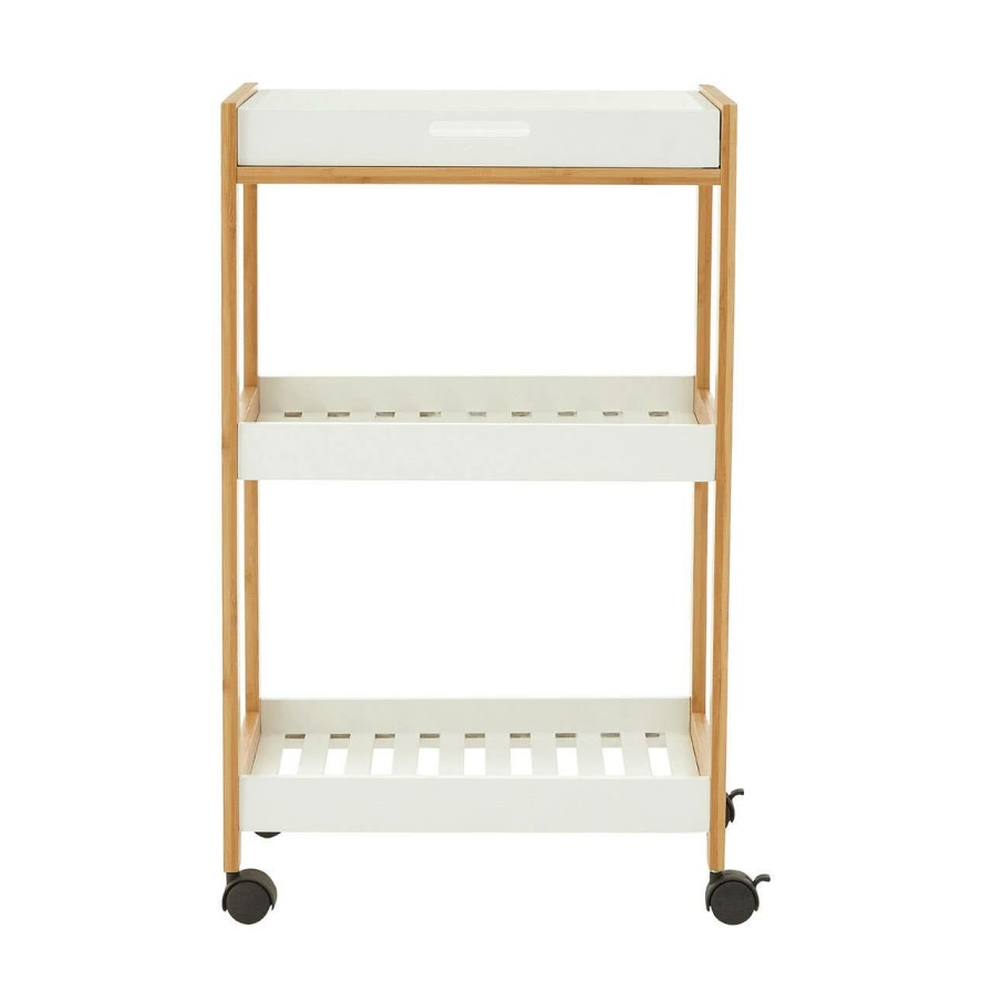 Bathe and Utility Premier Racks, Caddies and Shelf Units | Nostra 3 Tiers Shelf Unit With Wheels