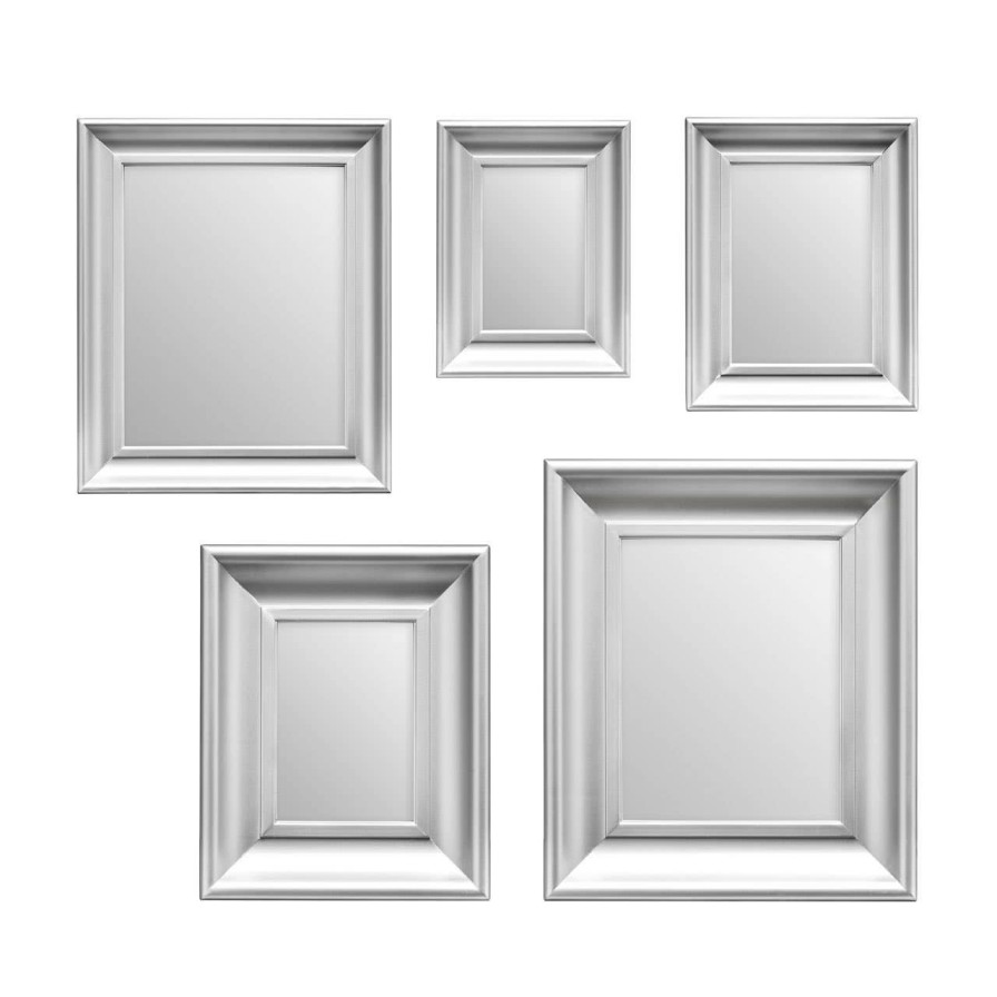 Bathe and Utility Premier Mirrors | Silver Frame 5Pc Mirror Set